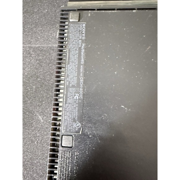 Sony PS3 Super Slim 500GB Untested Part Only Black Console CECH-4001C NotWorking - Picture 6 of 7
